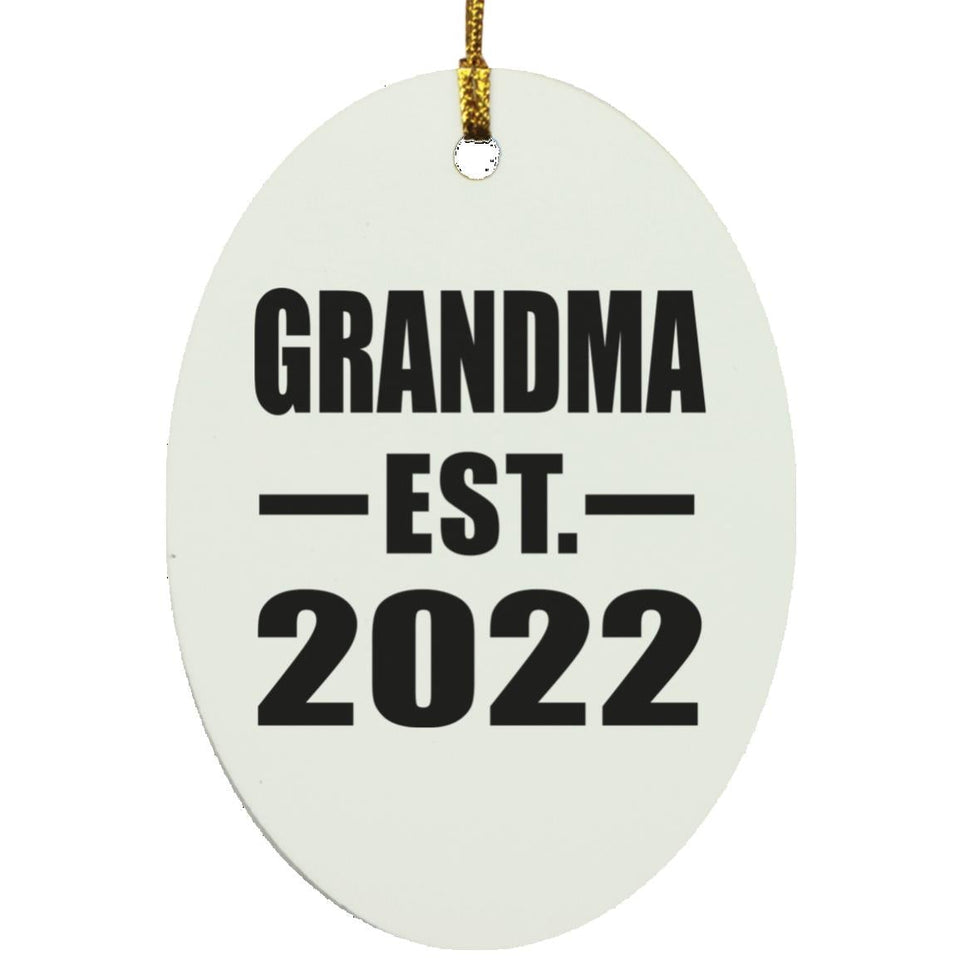 Grandma Established EST. 2022 - Oval Ornament
