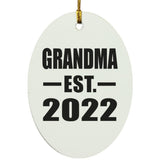 Grandma Established EST. 2022 - Oval Ornament