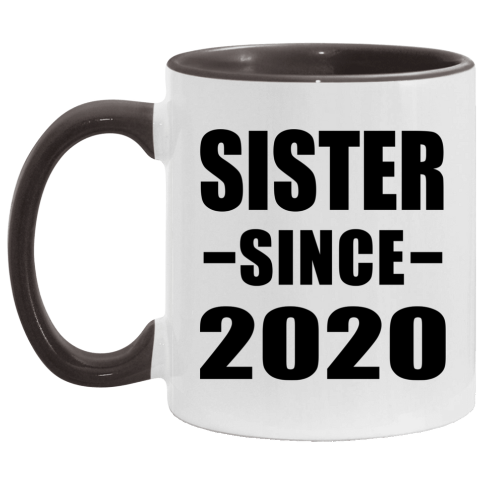 Sister Since 2020 - 11oz Accent Mug Black