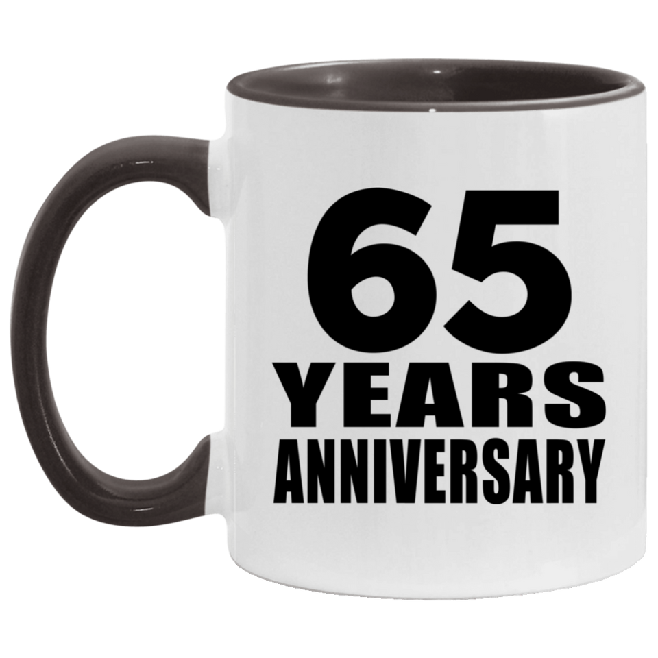65th Anniversary 65 Years - 11oz Accent Mug Black