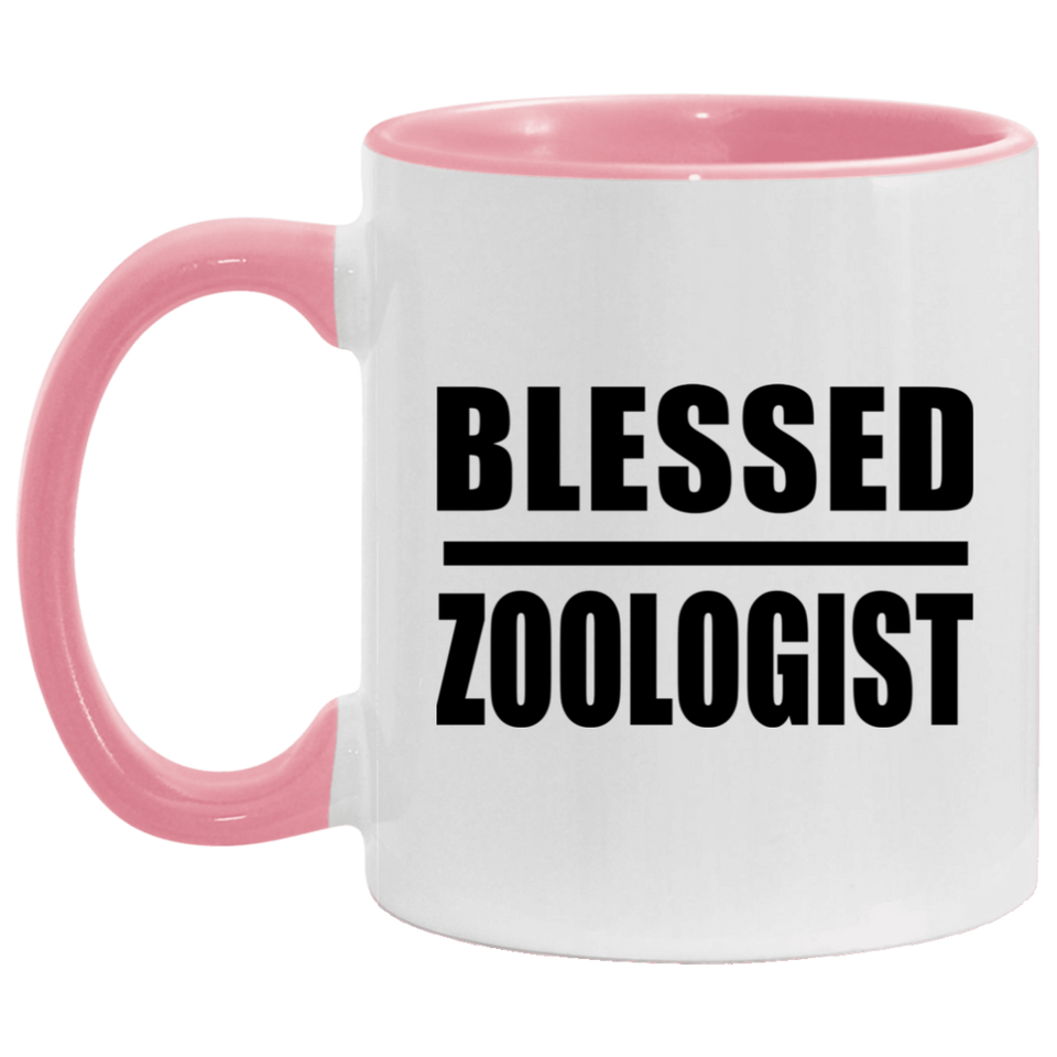 Blessed Zoologist - 11oz Accent Mug Pink