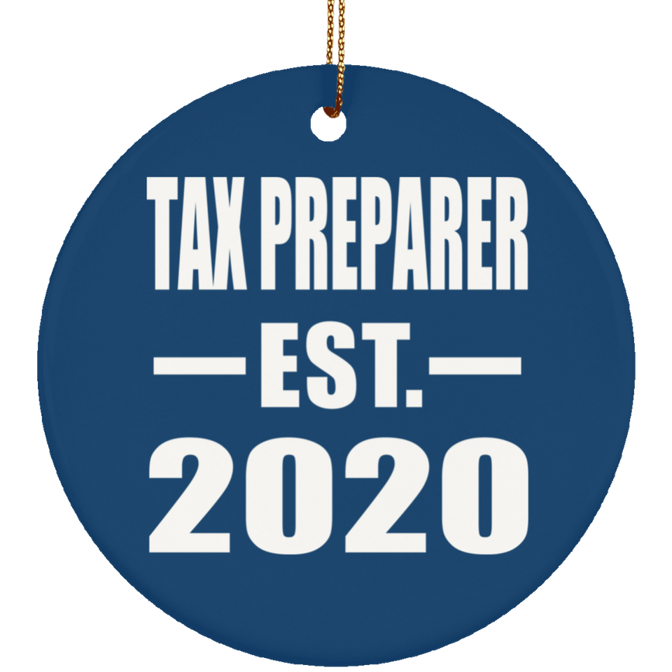 Tax Preparer Established EST. 2020 - Circle Ornament