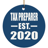 Tax Preparer Established EST. 2020 - Circle Ornament