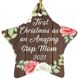 First Christmas As an Amazing Step Mom 2021 - Star Ornament A