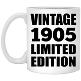 119th Birthday Vintage 1905 Limited Edition - 11oz Coffee Mug