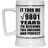 99th Birthday Took Square Root of 9801 Years To Awesome - Beer Stein