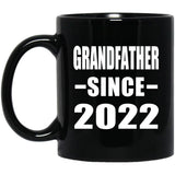 Grandfather Since 2022 - 11oz Coffee Mug Black
