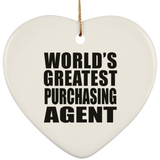 World's Greatest Purchasing Agent - Heart Ornament
