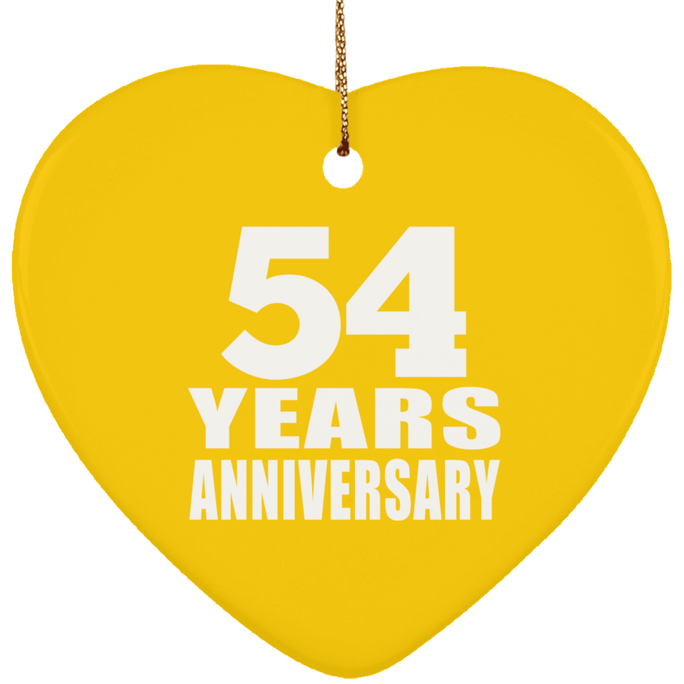 54th Anniversary 54 Years - Heart Ornament