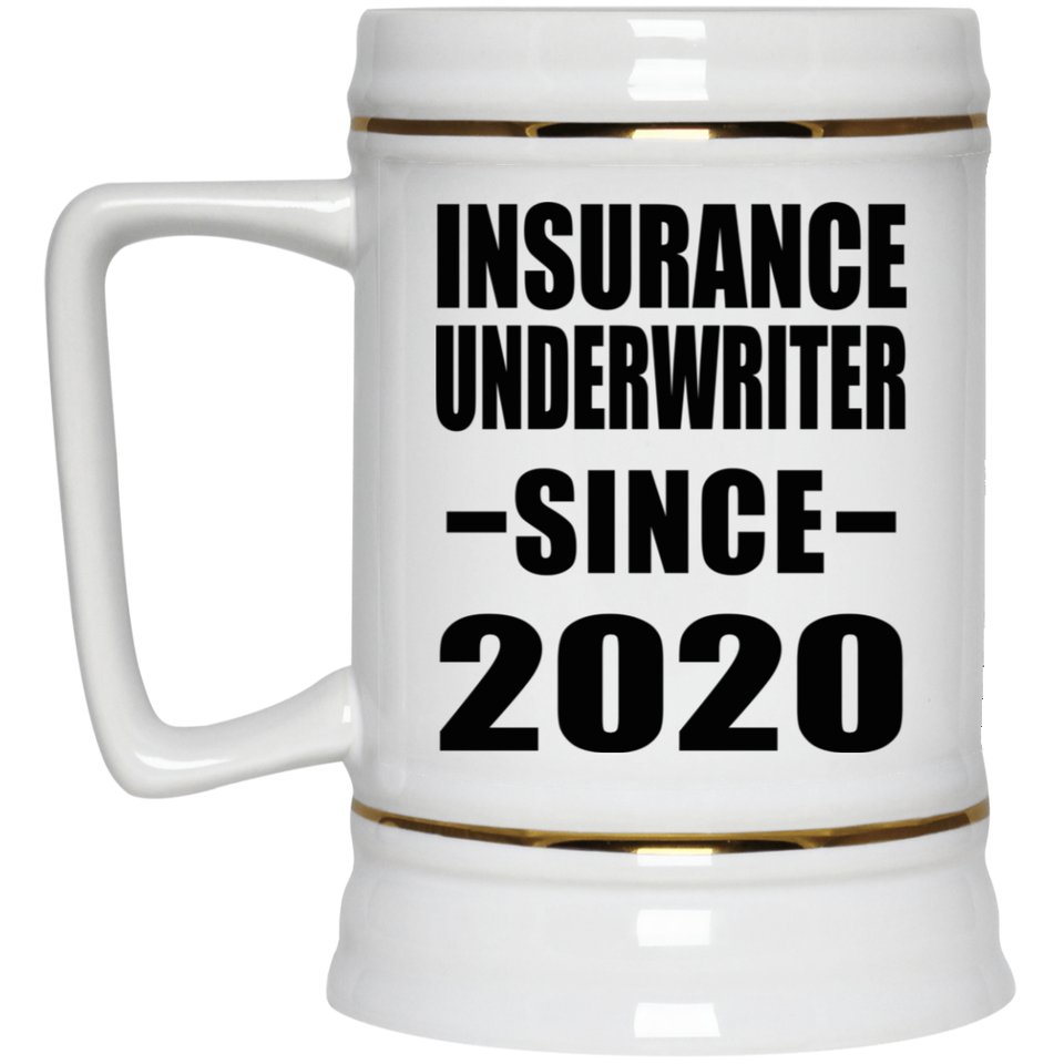 Insurance Underwriter Since 2020 - Beer Stein