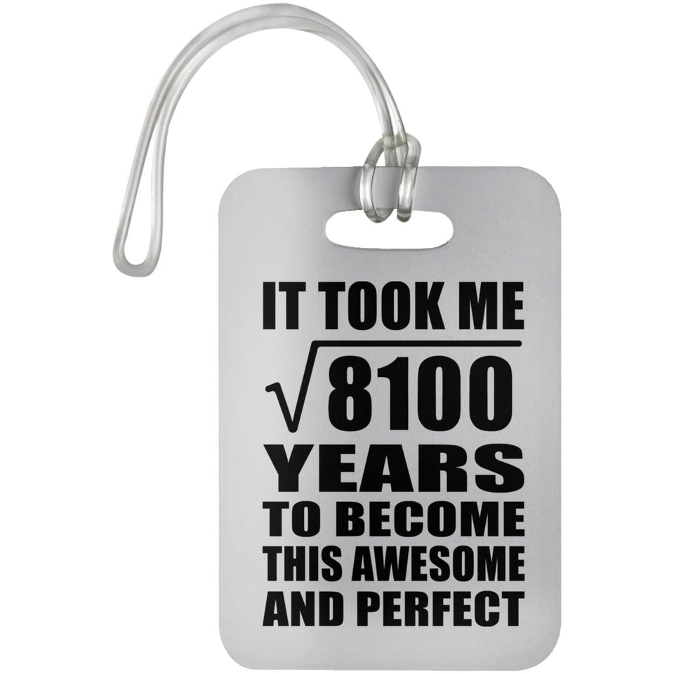 90th Birthday Took Square Root of 8100 Years To Awesome - Luggage Bag Tag