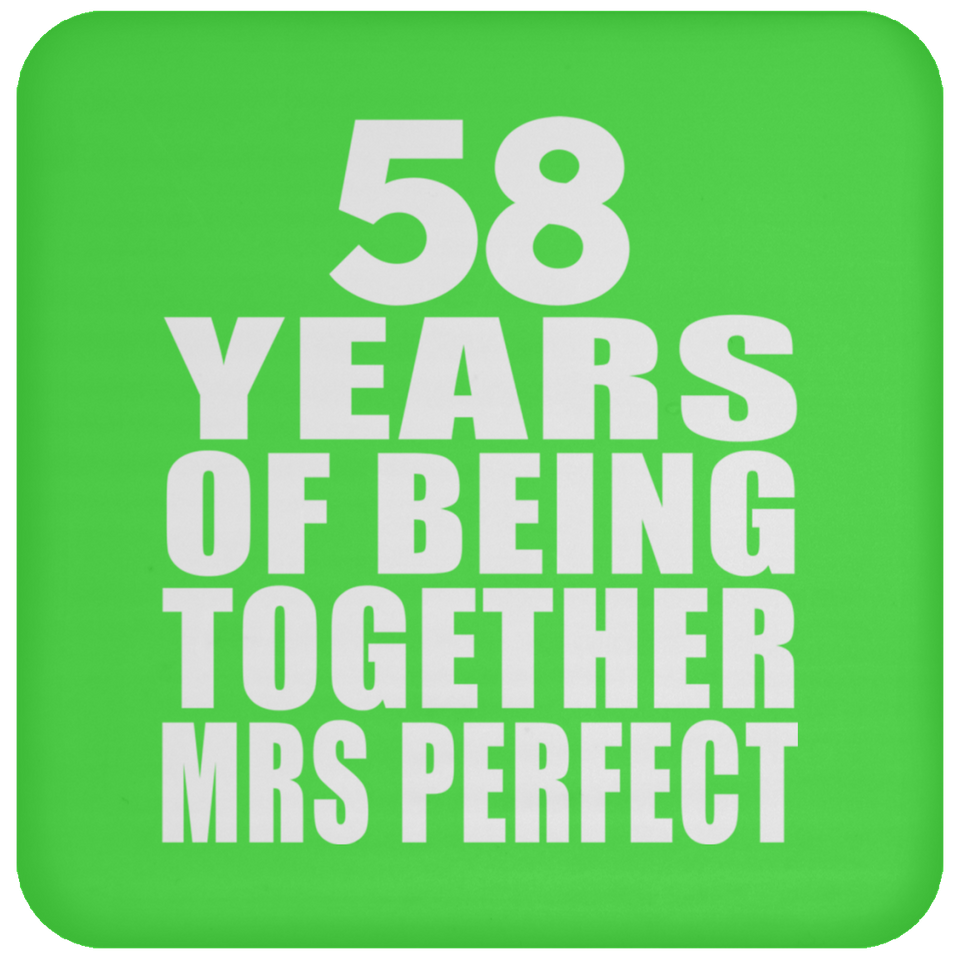 58th Anniversary 58 Years Of Being Mrs Perfect - Drink Coaster