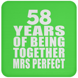 58th Anniversary 58 Years Of Being Mrs Perfect - Drink Coaster