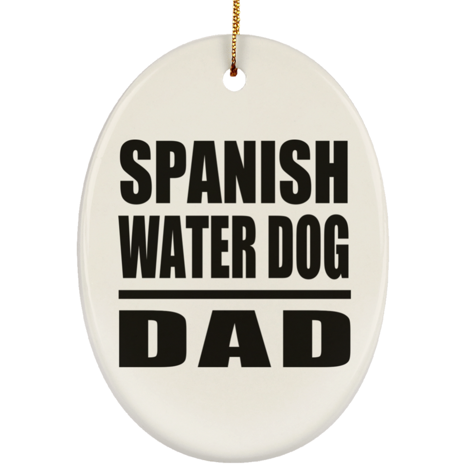 Spanish Water Dog Dad - Oval Ornament