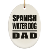 Spanish Water Dog Dad - Oval Ornament