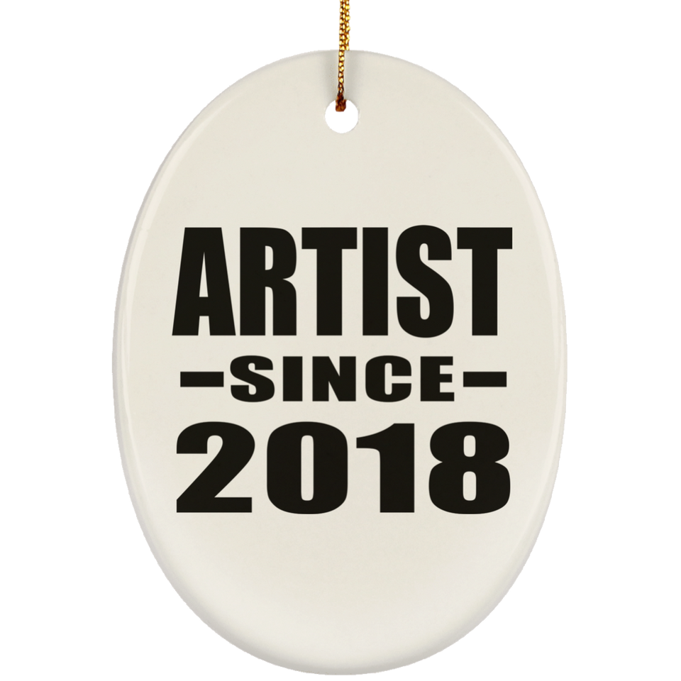 Artist Since 2018 - Oval Ornament