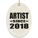 Artist Since 2018 - Oval Ornament