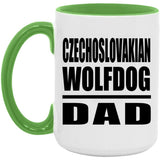 Czechoslovakian Wolfdog Dad - 15oz Accent Mug Green