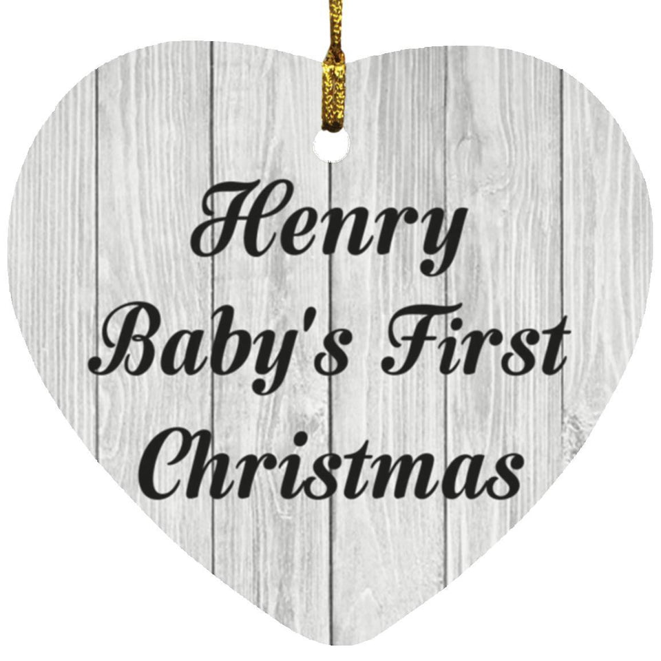 Henry Baby's First Christmas - Heart Ornament F