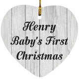 Henry Baby's First Christmas - Heart Ornament F