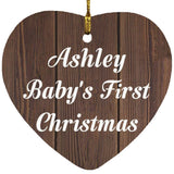 Ashley Baby's First Christmas - Heart Ornament D