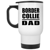 Border Collie Dad - White Travel Mug