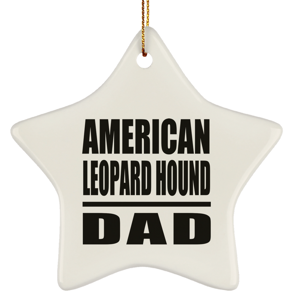 American Leopard Hound Dad - Star Ornament