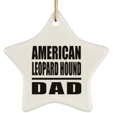 American Leopard Hound Dad - Star Ornament