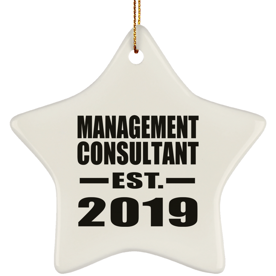 Management Consultant Established EST. 2019 - Star Ornament