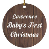 Lawrence Baby's First Christmas - Circle Ornament D