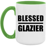 Blessed Glazier - 15oz Accent Mug Green