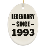 31st Birthday Legendary Since 1993 - Oval Ornament