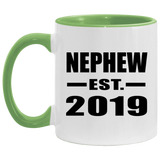 Nephew Established EST. 2019 - 11oz Accent Mug Green
