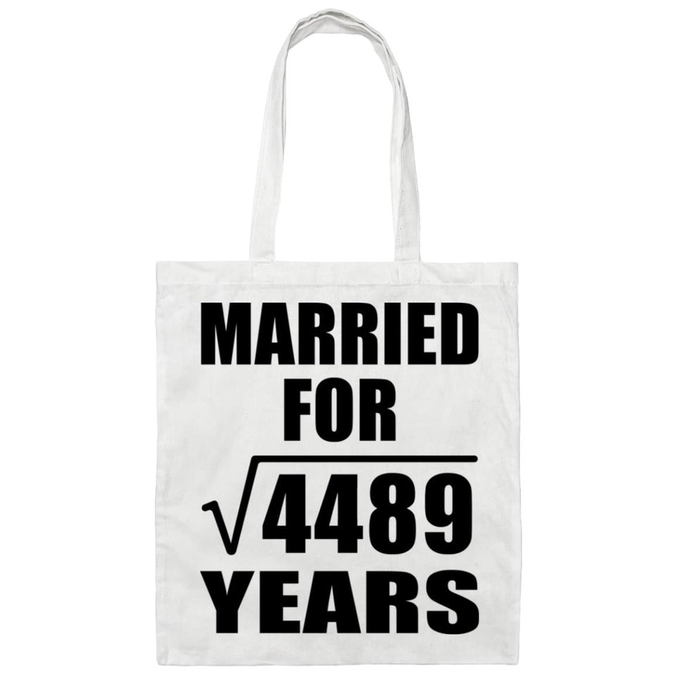 67th Anniversary Married For Square Root of 4489 Years - Tote Bag White