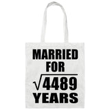 67th Anniversary Married For Square Root of 4489 Years - Tote Bag White