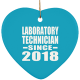 Laboratory Technician Since 2018 - Heart Ornament
