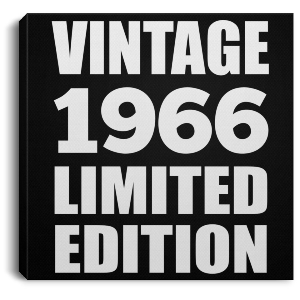 58th Birthday Vintage 1966 Limited Edition - Canvas Square