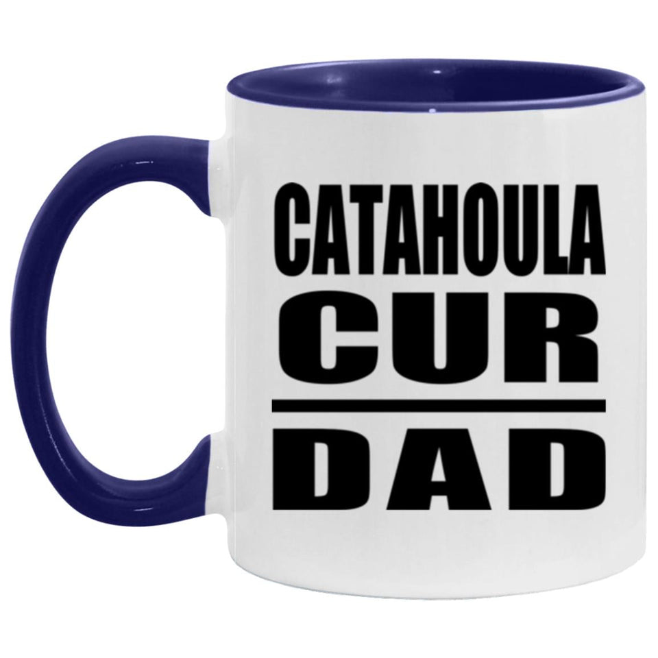 Catahoula Cur Dad - 11oz Accent Mug Purple
