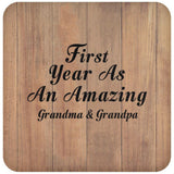 First Year As An Amazing Grandma & Grandpa - Drink Coaster C