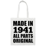 83rd Birthday Made in 1941 All Parts Original - Tote Bag White