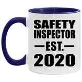 Safety Inspector Established EST. 2020 - 11oz Accent Mug Purple