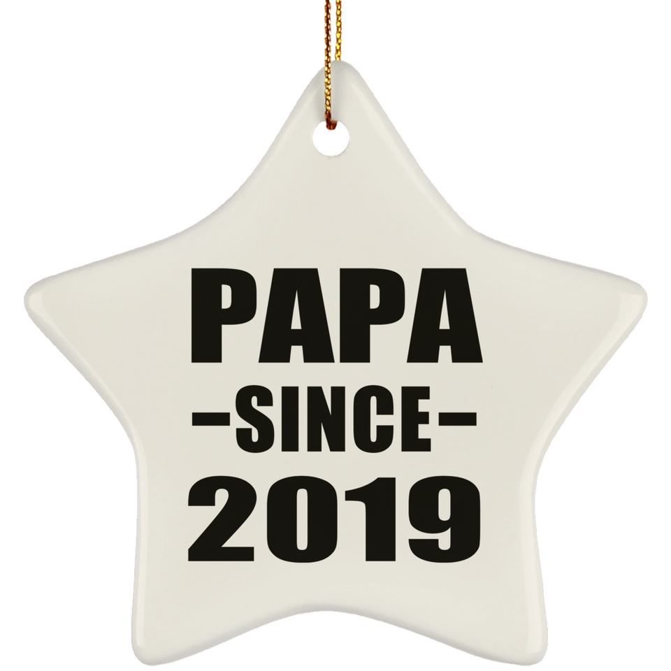 Papa Since 2019 - Star Ornament