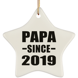 Papa Since 2019 - Star Ornament