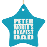 Peter World's Okayest Dad - Star Ornament