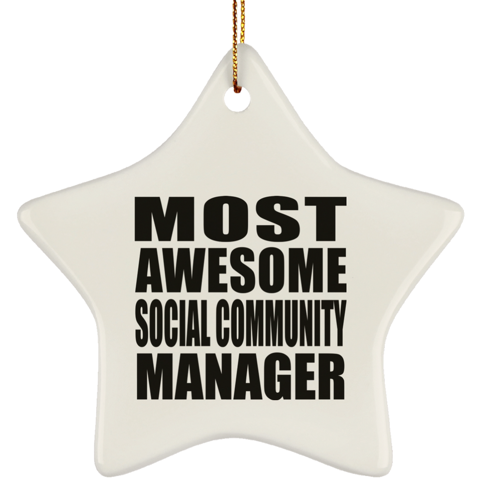Most Awesome Social Community Manager - Star Ornament