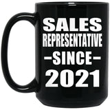 Sales Representative Since 2021 - 15oz Coffee Mug Black