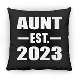 Aunt Established EST. 2023 - Throw Pillow Black