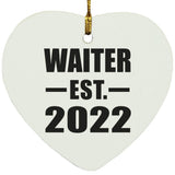 Waiter Established EST. 2022 - Heart Ornament