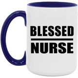 Blessed Nurse - 15oz Accent Mug Purple