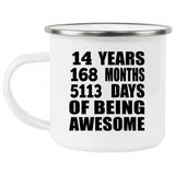 14th Birthday 14 Years 168 Months 5113 Days Of Awesome - 12oz Camping Mug